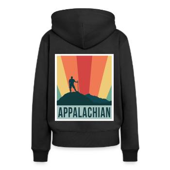 Appalachian Mountain Range Hiking Tours Amérique du Nord - Sweat à capuche Premium bio Femme - noir - Dos - Julia (174cm)