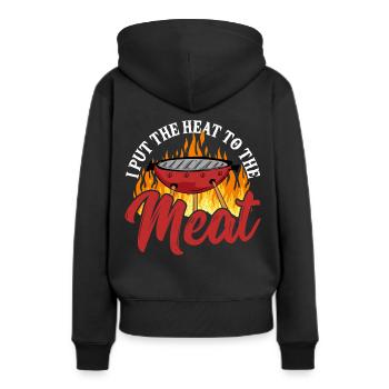 Grillades Grill BBQ Viande Grill Master Grilling - Sweat à capuche Premium bio Femme - noir - Dos - Julia (174cm)