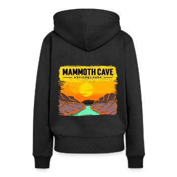 Parc national Cave Mammoth Cave Kentucky Souvenir - Sweat à capuche Premium bio Femme - noir - Dos - Julia (174cm)