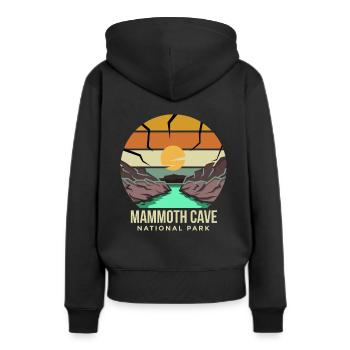Souvenir Cave Kentucky Mammoth Cave Parc national - Sweat à capuche Premium bio Femme - noir - Dos - Julia (174cm)