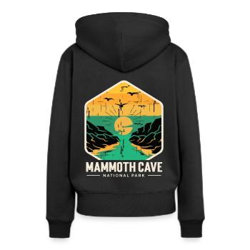 Parc national Souvenir Mammoth Cave Kentucky Souven - Sweat à capuche Premium bio Femme - noir - Dos - Julia (174cm)