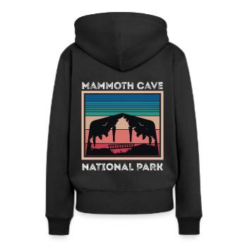 Mammoth Cave Souvenir Parc national du Kentucky - Sweat à capuche Premium bio Femme - noir - Dos - Julia (174cm)