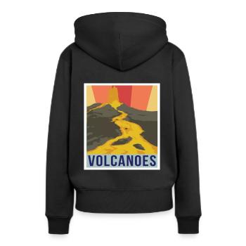 Nationalpark Souvenir Vulkan Insel Vulkane Hawaii - Frauen Premium Bio Hoodie - Schwarz - Hinten - Julia (174cm)