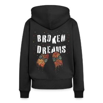 Skater Skateboarder Skaten Halfpipe Skatepark - Sweat à capuche Premium bio Femme - noir - Dos - Julia (174cm)