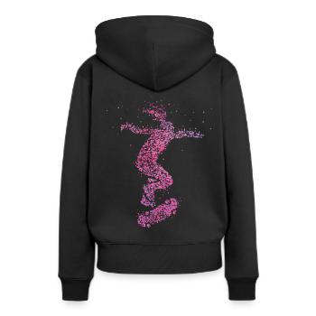 Skateboard Patinage Skater Skateboard Halfpipe - Sweat à capuche Premium bio Femme - noir - Dos - Julia (174cm)