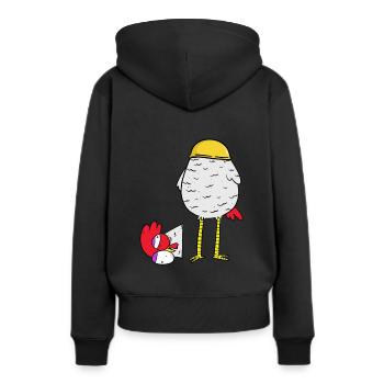 Poulet Chantier Casque de sécurité Ariss Entrepreneur Job - Sweat à capuche Premium bio Femme - noir - Dos - Julia (174cm)