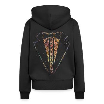Anzug Smoking Karnevalskostüm Kostümersatz Frack - Frauen Premium Bio Hoodie - Schwarz - Hinten - Julia (174cm)