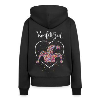 Karnevalf Konfettizeit Costume Remplacement 5ème Saison - Sweat à capuche Premium bio Femme - noir - Dos - Julia (174cm)