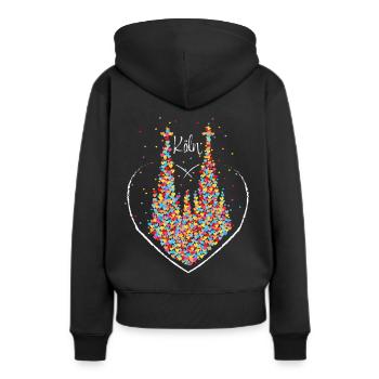 Cathédrale de Cologne Cologne Kölle Colonia Carnaval - Sweat à capuche Premium bio Femme - noir - Dos - Julia (174cm)
