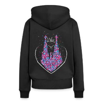 Cathédrale de Cologne Rouge Cologne Cologne Kölle Colonia Carnaval - Sweat à capuche Premium bio Femme - noir - Dos - Julia (174cm)