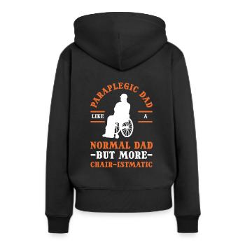 Amputierter Amputation Regierung körperlich - Frauen Premium Bio Hoodie - Schwarz - Hinten - Julia (174cm)