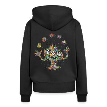 Confetti Monster Costume Remplacement Fastelovend Carnaval - Sweat à capuche Premium bio Femme - noir - Dos - Julia (174cm)