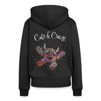Confettis Monster Carnaval Carnaval Kölle Alaaf - Sweat à capuche Premium bio Femme - noir - Dos - Julia (174cm)