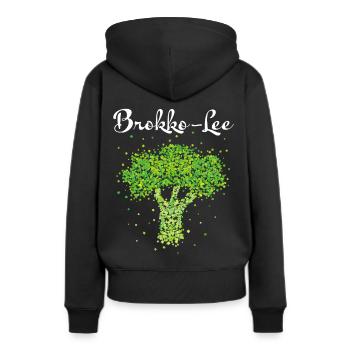 Brocoli Costume Remplacement Carnaval Cadeau Carnaval - Sweat à capuche Premium bio Femme - noir - Dos - Julia (174cm)