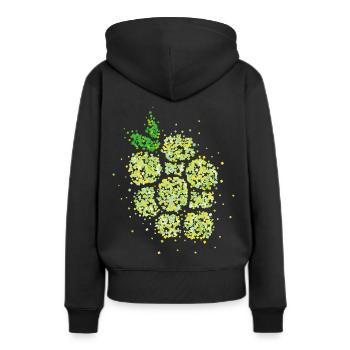 Remplacement du costume de raisin Carnaval Confettis - Sweat à capuche Premium bio Femme - noir - Dos - Julia (174cm)