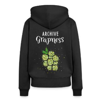 Raisin Raisins Costume Remplacement Carnaval Carnaval - Sweat à capuche Premium bio Femme - noir - Dos - Julia (174cm)