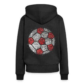 Football Red White Rut un Wiess Kölle Carnaval de Cologne - Sweat à capuche Premium bio Femme - noir - Dos - Julia (174cm)