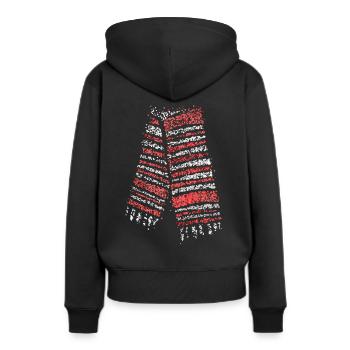 Cologne Cologne Rouge Blanc Carnaval Confettis Football - Sweat à capuche Premium bio Femme - noir - Dos - Julia (174cm)