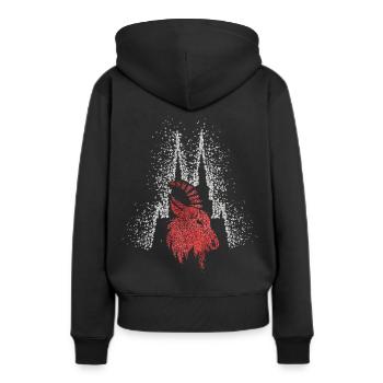 Cathédrale de Cologne Cologne Rouge Blanc Kölle Carnaval Carnaval - Sweat à capuche Premium bio Femme - noir - Dos - Julia (174cm)