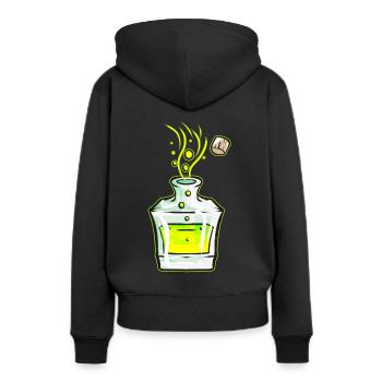 Flacon avec potion magique verte Halloween - Sweat à capuche Premium bio Femme - noir - Dos - Julia (174cm)