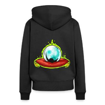 Glass Sphere With Green Shimmer Fortune Teller - Frauen Premium Bio Hoodie - Schwarz - Hinten - Julia (174cm)