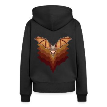 Cute Kawaii Bat Flying Halloween - Frauen Premium Bio Hoodie - Schwarz - Hinten - Julia (174cm)