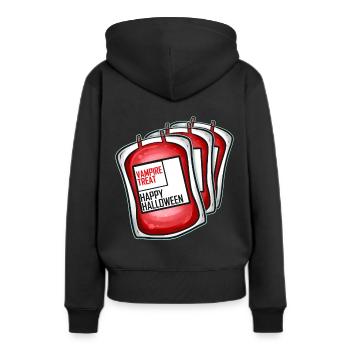 Échantillon de sang Banque de poches de sang Vampire Treat pour - Sweat à capuche Premium bio Femme - noir - Dos - Julia (174cm)