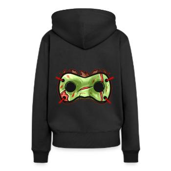 Costume de masque de zombie pourri vert pour Halloween - Sweat à capuche Premium bio Femme - noir - Dos - Julia (174cm)
