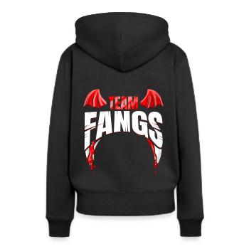 Team Fangs Vampire Horde Halloween - Sweat à capuche Premium bio Femme - noir - Dos - Julia (174cm)