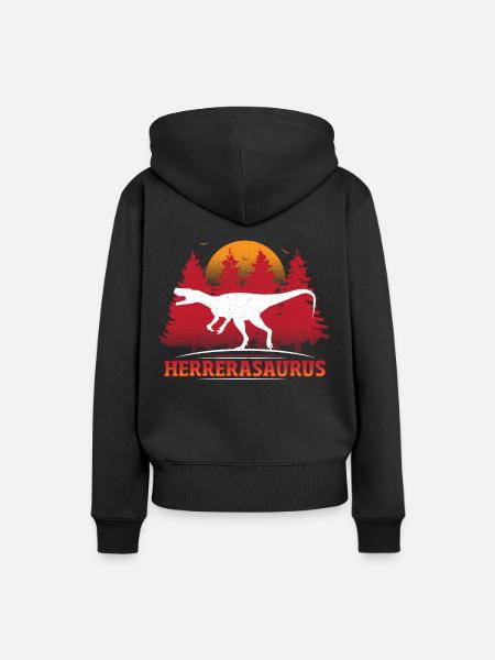 Herrerasaurus Dinosaur - Frauen Premium Bio Hoodie - Schwarz