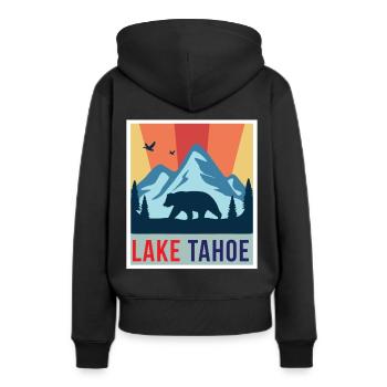 Lac Tahoe Grizzly Bear California Ski Mountains Cam - Sweat à capuche Premium bio Femme - noir - Dos - Julia (174cm)