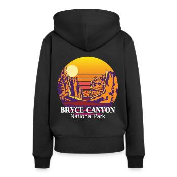 Bryce Canyon Souvenir Parc National Rocks Utah Cam - Sweat à capuche Premium bio Femme - noir - Dos - Julia (174cm)