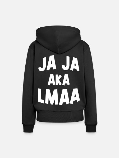 Ja Ja aka LMAA - Frauen Premium Bio Hoodie - Schwarz