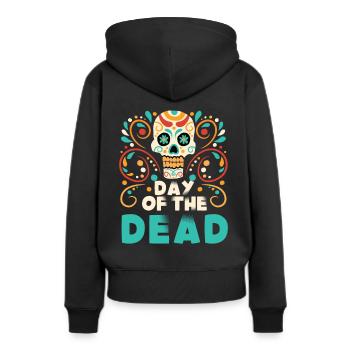 Sugar Skull Day of the Dead Mexiko Urlaub mexikani - Frauen Premium Bio Hoodie - Schwarz - Hinten - Julia (174cm)