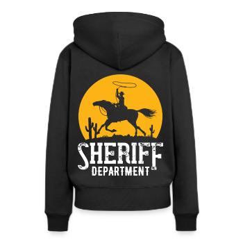 Cowboy Sheriff Lasso Sheriff Star Pistols - Sweat à capuche Premium bio Femme - noir - Dos - Julia (174cm)