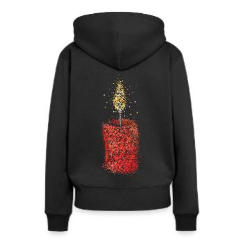 Bougie Avent Couronne Avent Noël Noël Noël - Sweat à capuche Premium bio Femme - noir - Dos - Julia (174cm)