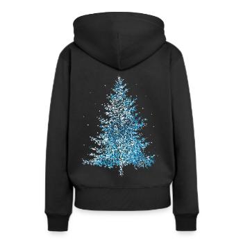 Arbre de Noël Arbre de Noël Arbre de Noël Arbre - Sweat à capuche Premium bio Femme - noir - Dos - Julia (174cm)
