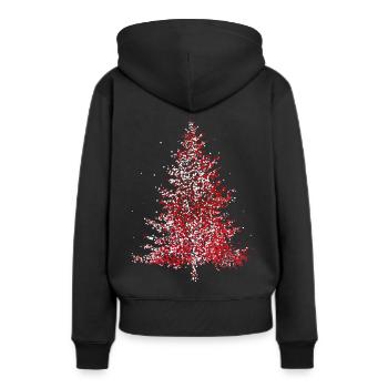 Arbre de Noël Arbre de Noël Noël - Sweat à capuche Premium bio Femme - noir - Dos - Julia (174cm)