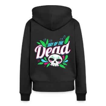 Logo For Day Of The Dead - Frauen Premium Bio Hoodie - Schwarz - Hinten - Julia (174cm)