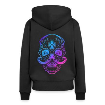 Cinco De Mayo Stylized Sugar Skull Day Of The Dead - Frauen Premium Bio Hoodie - Schwarz - Hinten - Julia (174cm)