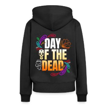 Logo For The Dia De Los Muertos Day Of The Dead - Frauen Premium Bio Hoodie - Schwarz - Hinten - Julia (174cm)