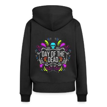 Dia De Los Muertos Logo Day Of The Dead - Frauen Premium Bio Hoodie - Schwarz - Hinten - Julia (174cm)