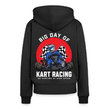 Kart-Rennen Go-Kart-Rennfahrer Gokart-Rennbahn-Ren - Frauen Premium Bio Hoodie - Schwarz - Hinten - Julia (174cm)