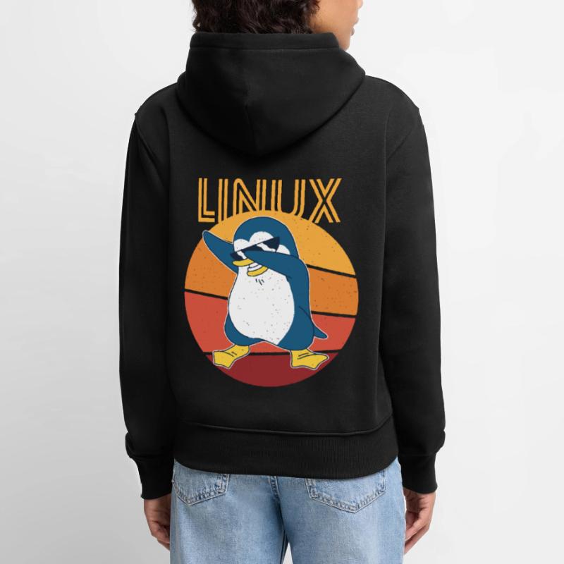 Linux Admin Cool Penguin Nerd Informatics Sweat à capuche Premium bio Femme