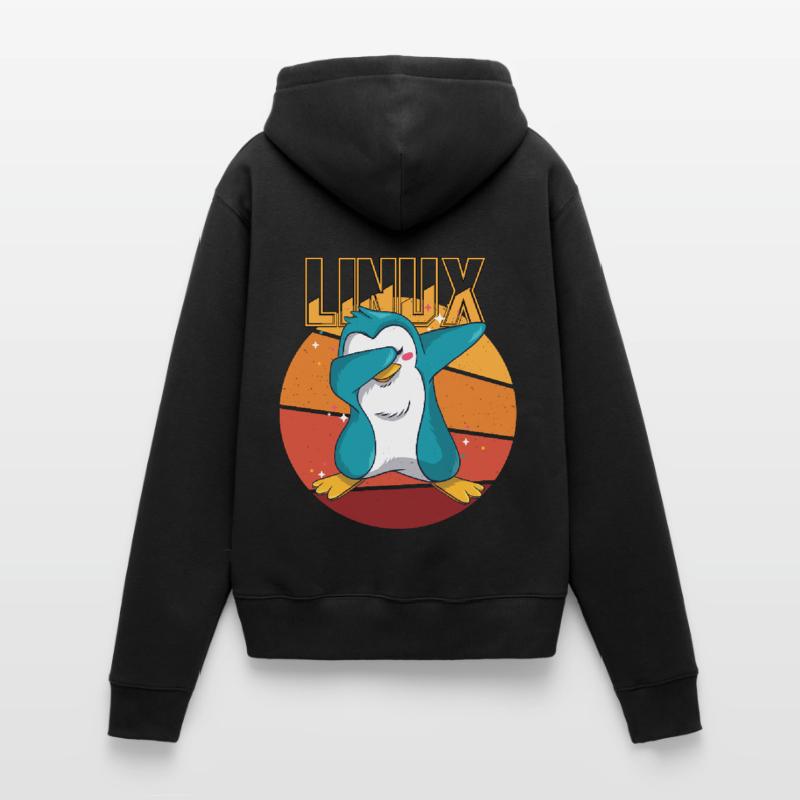Geek Linux Root Party Penguin Nerd Programmer Comp Women’s Premium Organic Hoodie