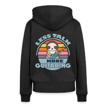 Gitarrist Rockgitarre Gitarrist Musiker Gitarrist - Frauen Premium Bio Hoodie - Schwarz - Hinten - Julia (174cm)