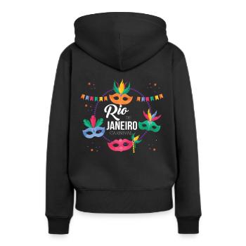 Carnaval de Rio Rio de Janeiro en Carnavals du Brésil - Sweat à capuche Premium bio Femme - noir - Dos - Julia (174cm)