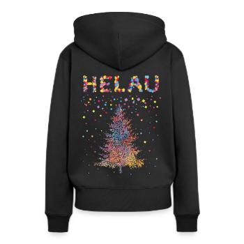 Helau Arbre de Noël Carnaval de Noël - Sweat à capuche Premium bio Femme - noir - Dos - Julia (174cm)