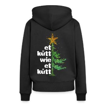 Et Kütt wie et kütt Kölsch Köln Arbre de Noël - Sweat à capuche Premium bio Femme - noir - Dos - Julia (174cm)