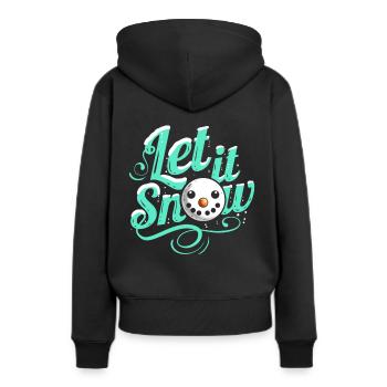 Let It Snow Bonhomme de neige Joyeux Noël - Sweat à capuche Premium bio Femme - noir - Dos - Julia (174cm)